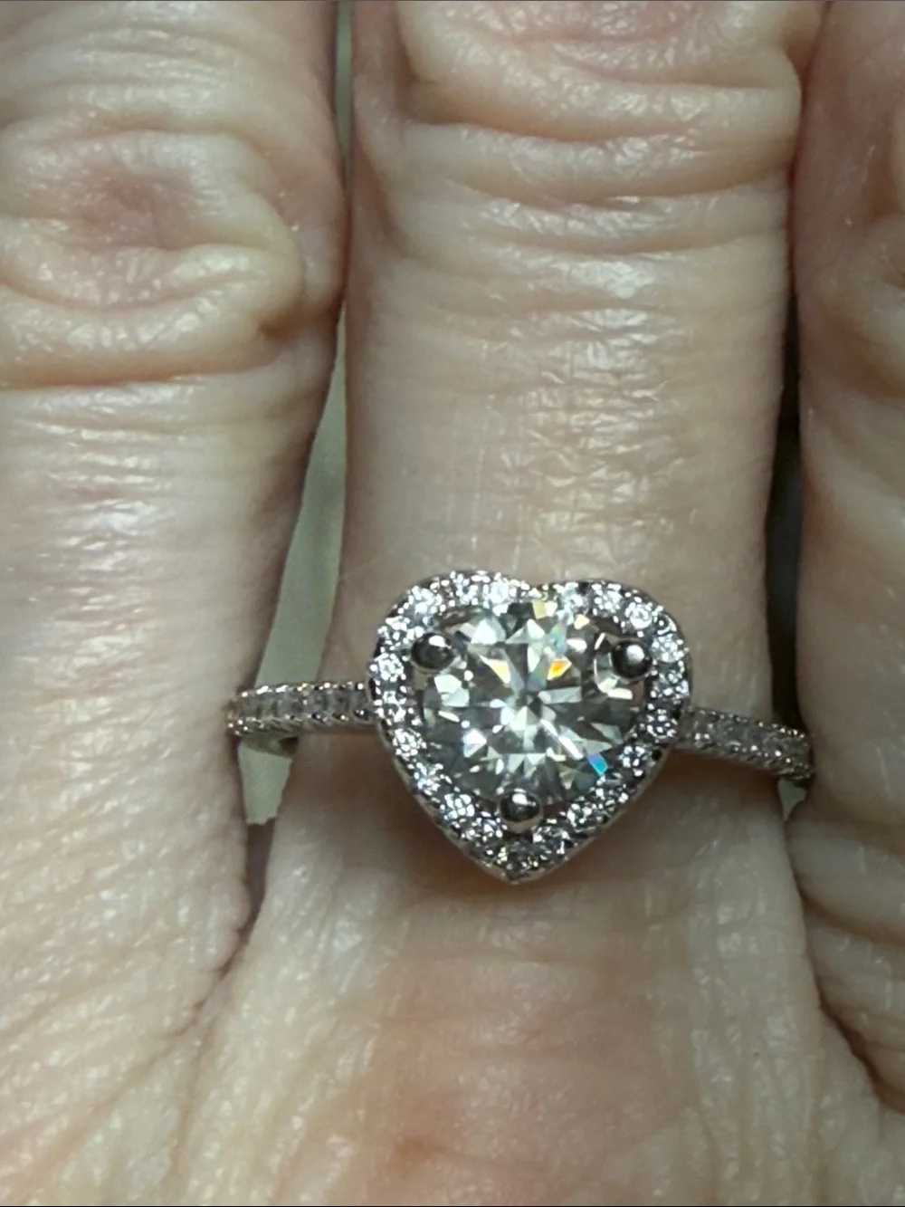 GRA CERTIFIED MOISSANITE DIAMOND 1CT 925 Sterling Silver ring NEW